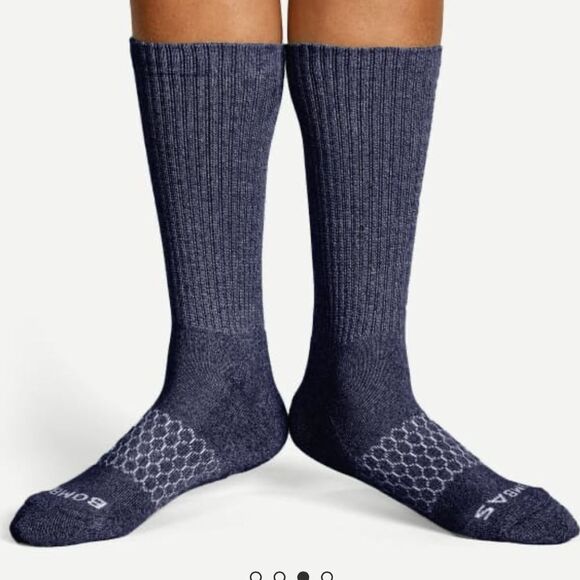 Bombas Men’s Marl Calf Sock Charoal & Grey Colors Medium 2 pairsNWT in packaging - Picture 1 of 5